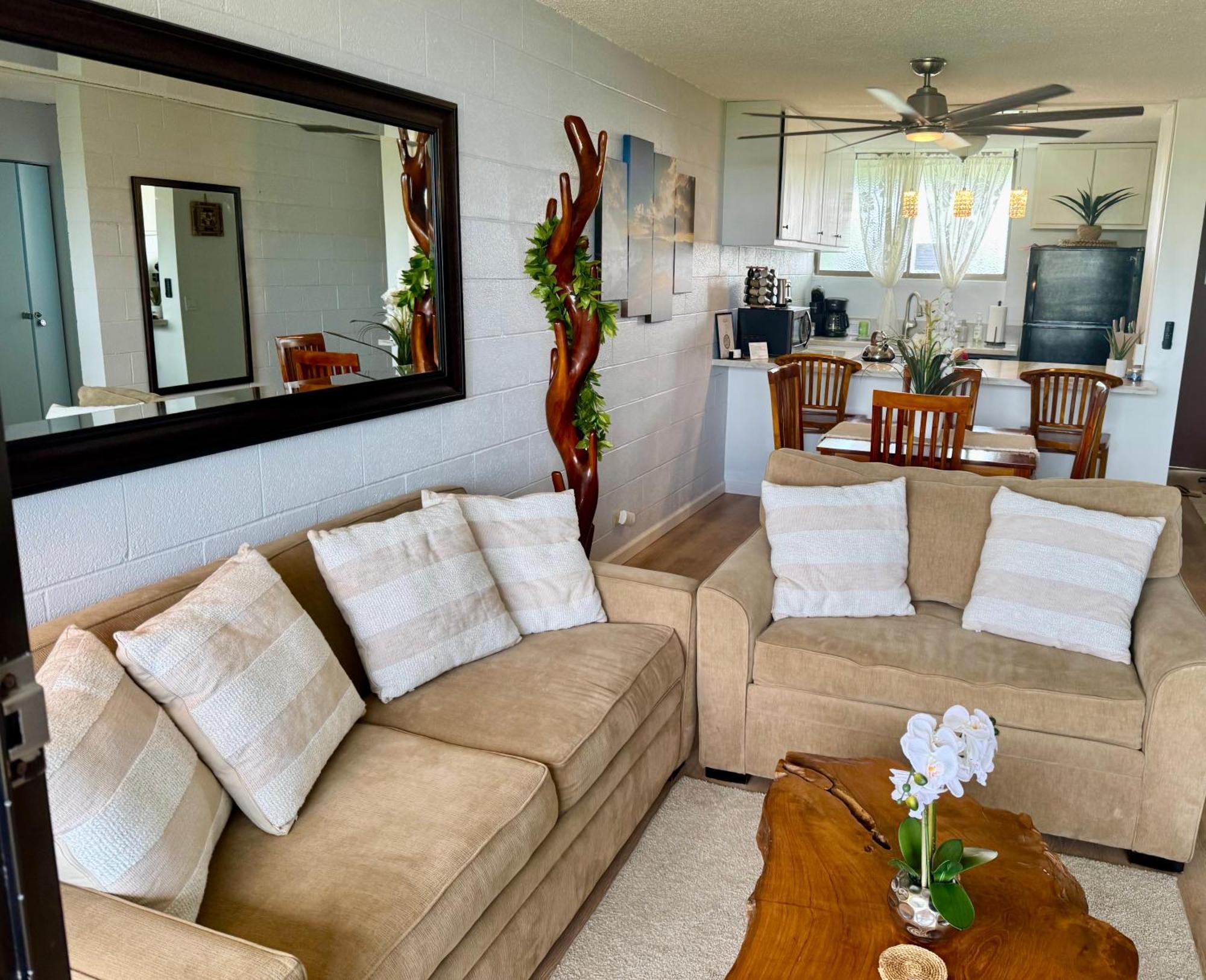 Apartment Direct Oceanfront Mauna Loa Shores Honu Elua #508 Next To Carlsmith Park, Hi